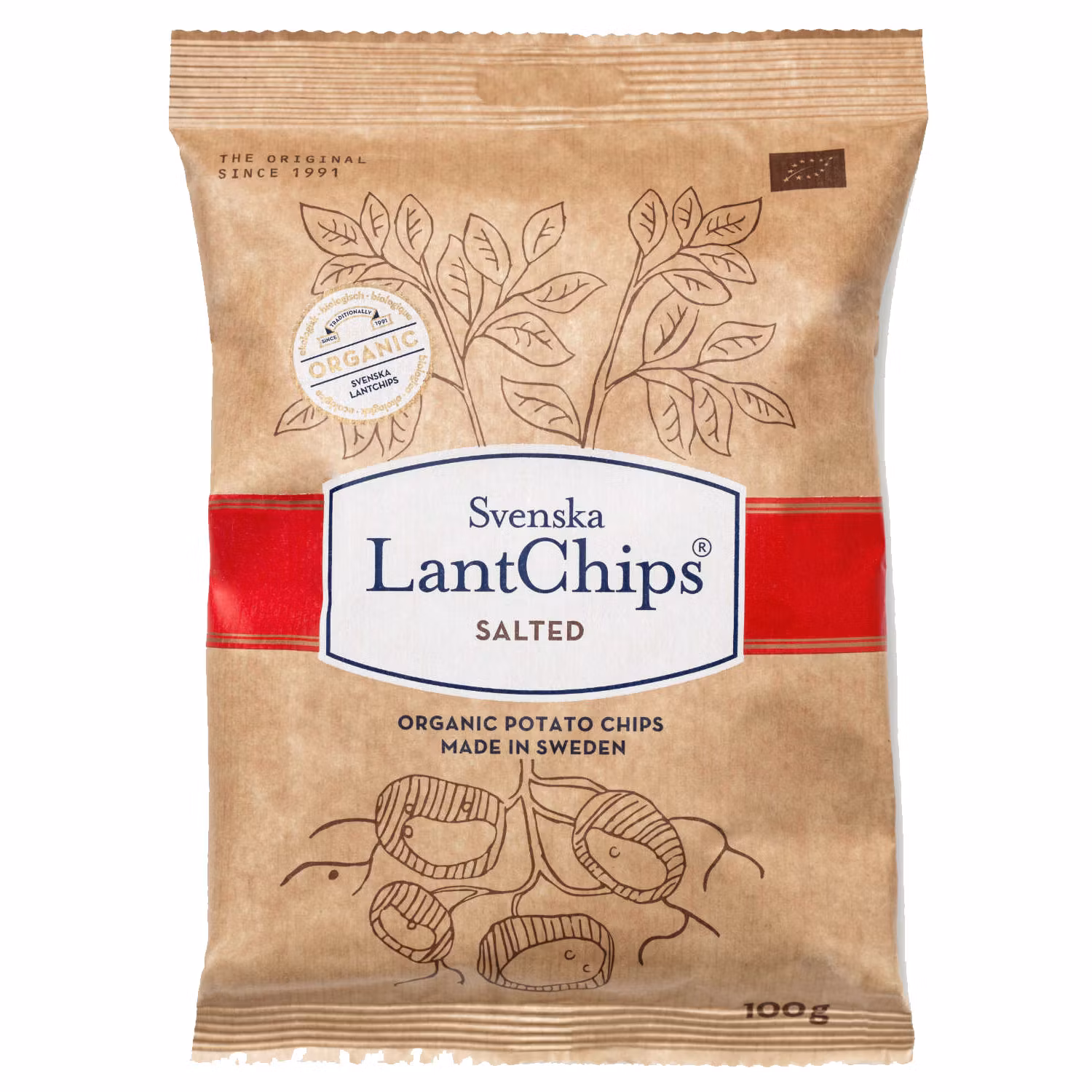 Svenska Lantchips Salted, Organic - 100 grams