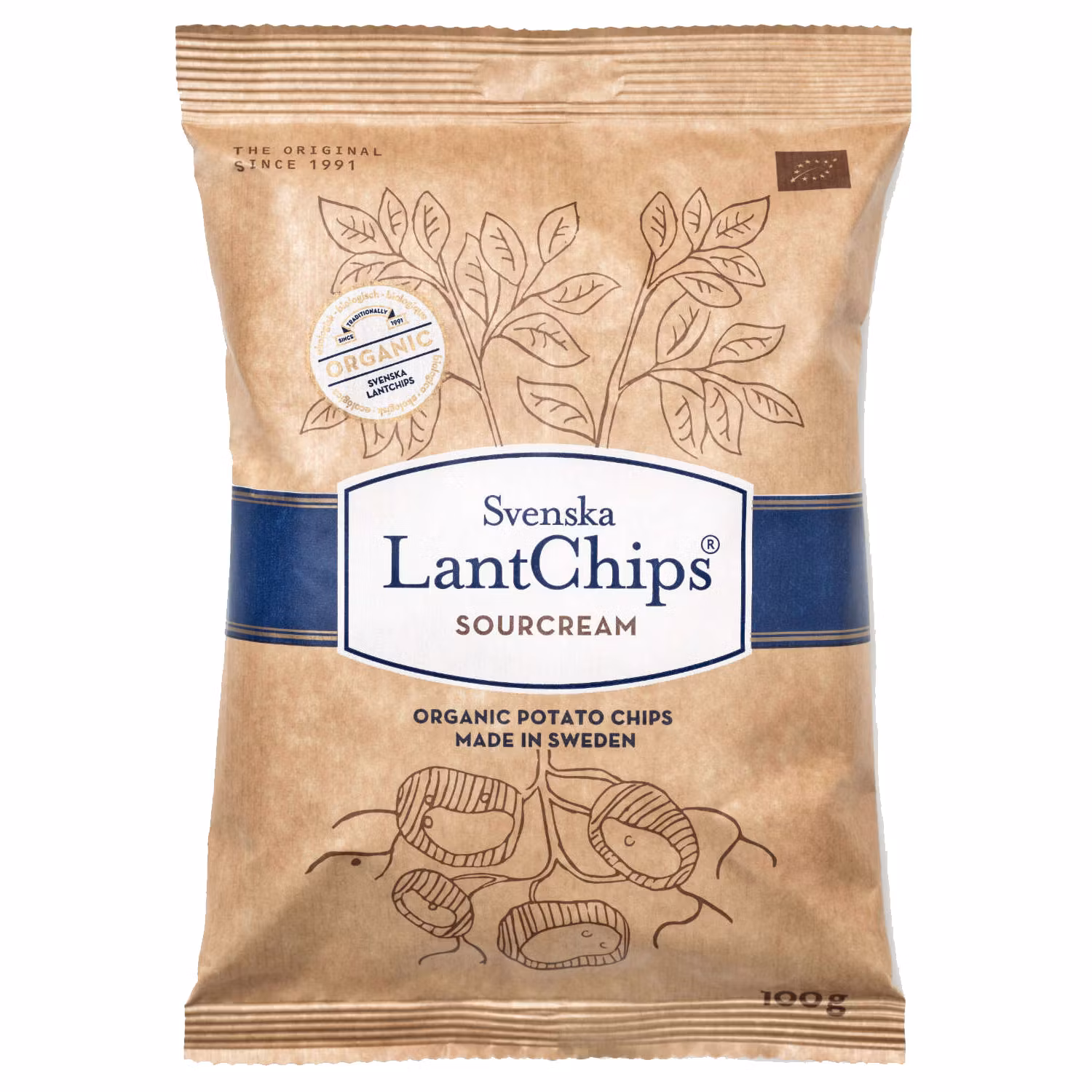 Svenska Lantchips Sourcream, Organic - 100 grams