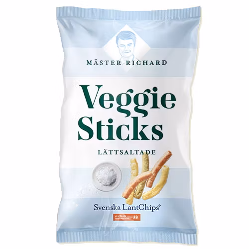 Svenska Lantchips Mäster Richard Gemüsesticks, leicht gesalzen – 80 Gramm