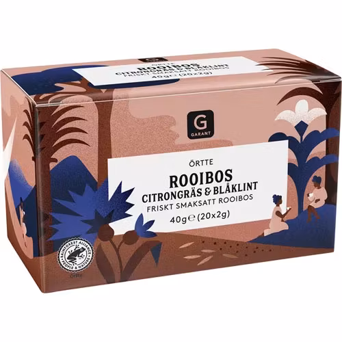 Garant-tee, rooibos-sitruunaruoho ja ruiskaunokki - 20 pussia