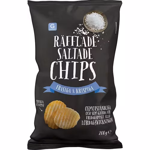 Patatas fritas saladas y con costillas Garant - 200 gramos