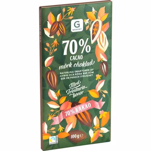 Cioccolato fondente Garant, 70% - 100 grammi
