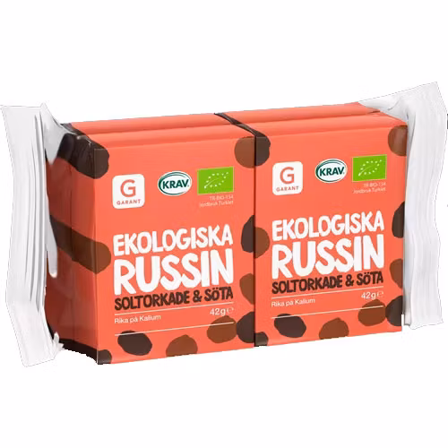 Pasas orgánicas Garant, paquete de 4 - 4x42 gramos