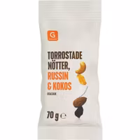 Garant Mix of dry-roasted nuts, raisins and coconut - 70 grams