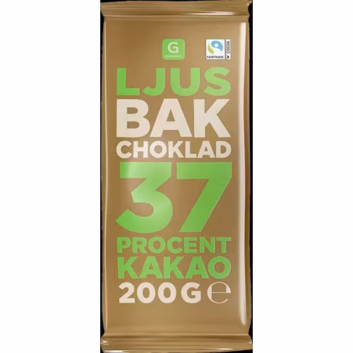 Chocolate ligero para repostería Garant 37% - 200 gramos