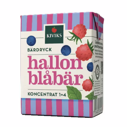 Kiviks Berry Drink, concentré de framboises et de myrtilles - 2 dl