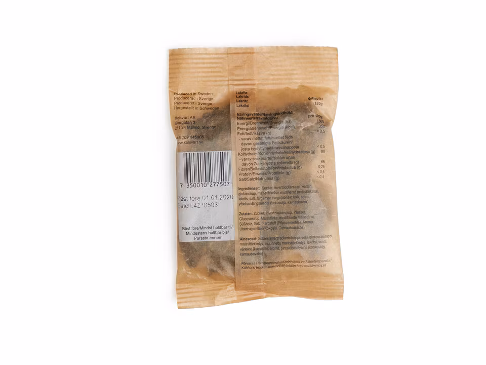 Kolsvart Sweet Licorice Fish - 120 grams