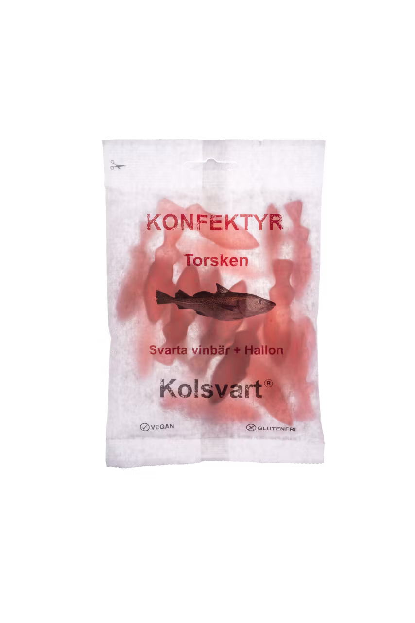 Kolsvart Schwarze Johannisbeere + Himbeerfisch - 120 Gramm