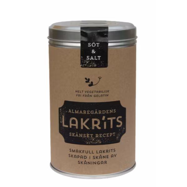 Boîte cadeau Almaregården. Réglisse salée et sucrée - 300 grammes