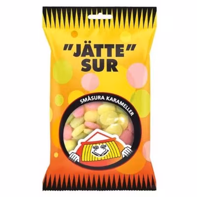 Konfekta "Jättesur" Very Sour - 65 grams