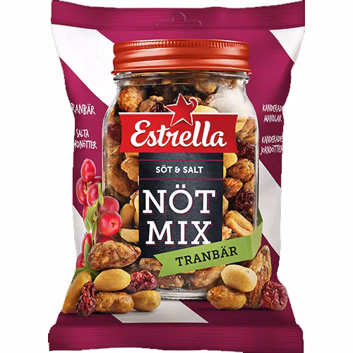 Estrella Nussmischung, Cranberry - 175 Gramm