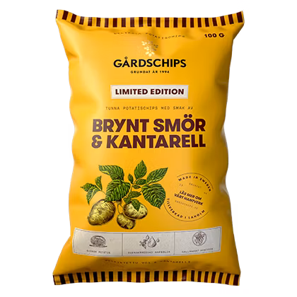 Gårdschips Browned Butter &  Chanterelle - 150 grams