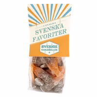 Sverigekaramellen Black/Orange - 170 grams