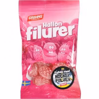 Grahns Raspberry Rascals with Hockey Powder Filling - 70 grams