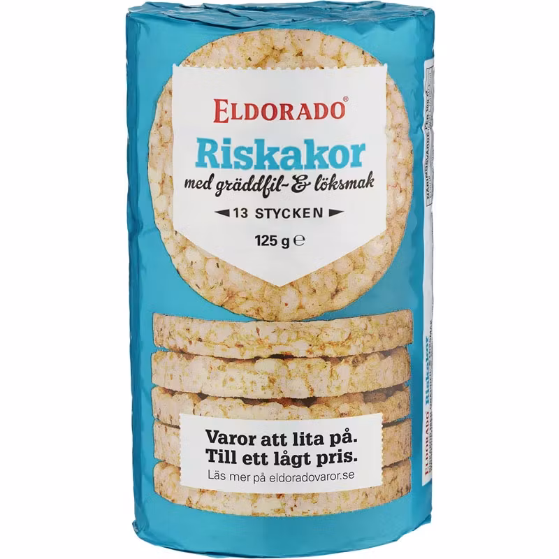 Eldorado Rice Cakes, Sourcream & Onion - 125 grammi