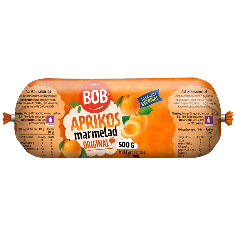 Recambio de mermelada de albaricoque Bob - 500 gramos