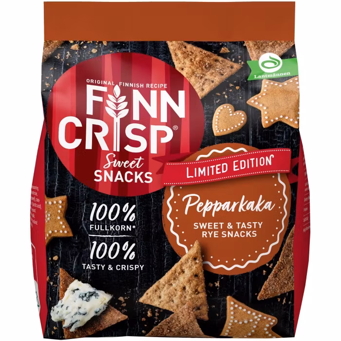 Finn Crisp Rye Snacks talviversio, piparkakku - 150 grammaa