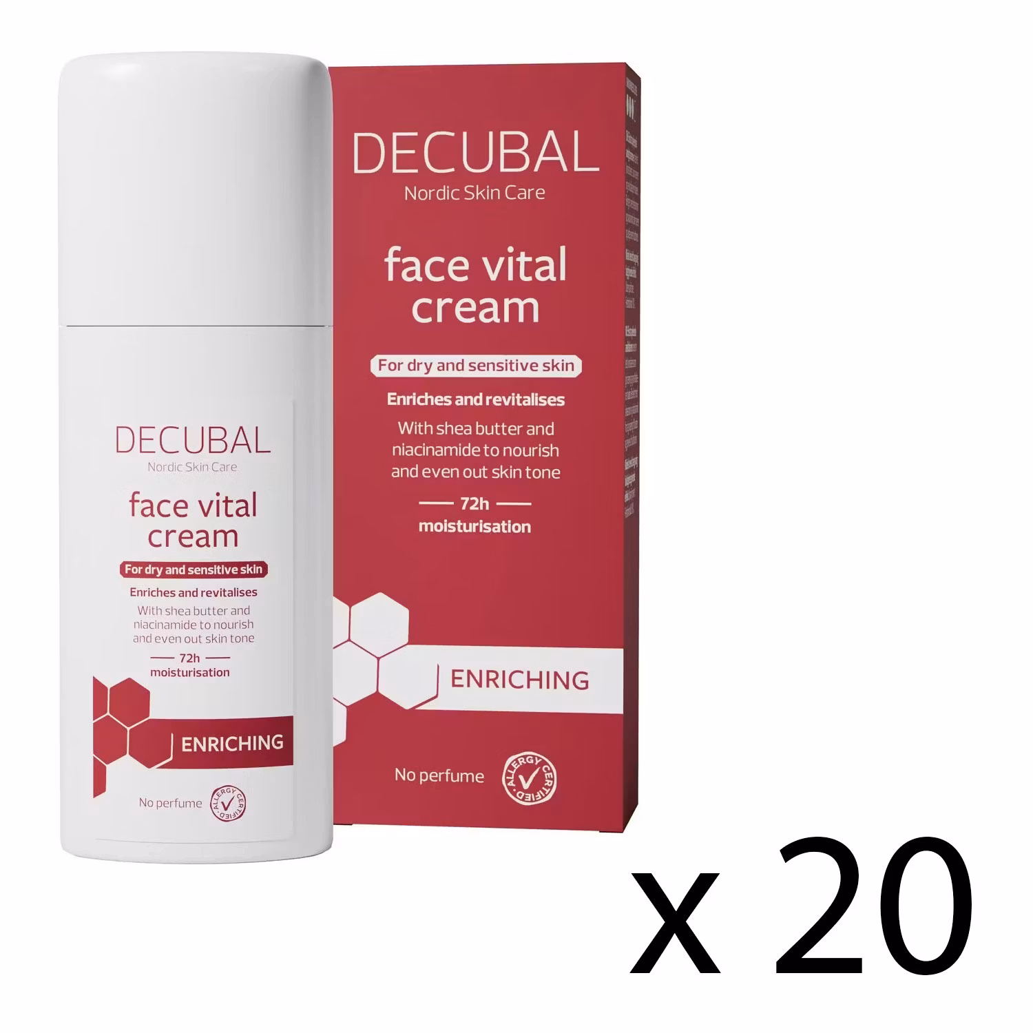 Decubal Face Vital Cream, 50 ml - 20 pcs