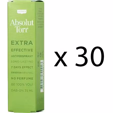 Antitranspirante extra eficaz Absolut Torr (Absolutely Dry) en formato Dab-On, 35 ml - 30 uds.
