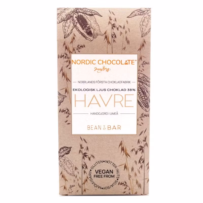 Chocolate con Avena y Nordic Chocolate, 38% - 90 gramos