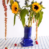 Designtorget Vase Curvase L Kalles x DT, Blue