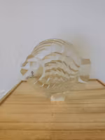 Skruf - Glass sculpture, 'fish'- full lead crystal - Sweden
