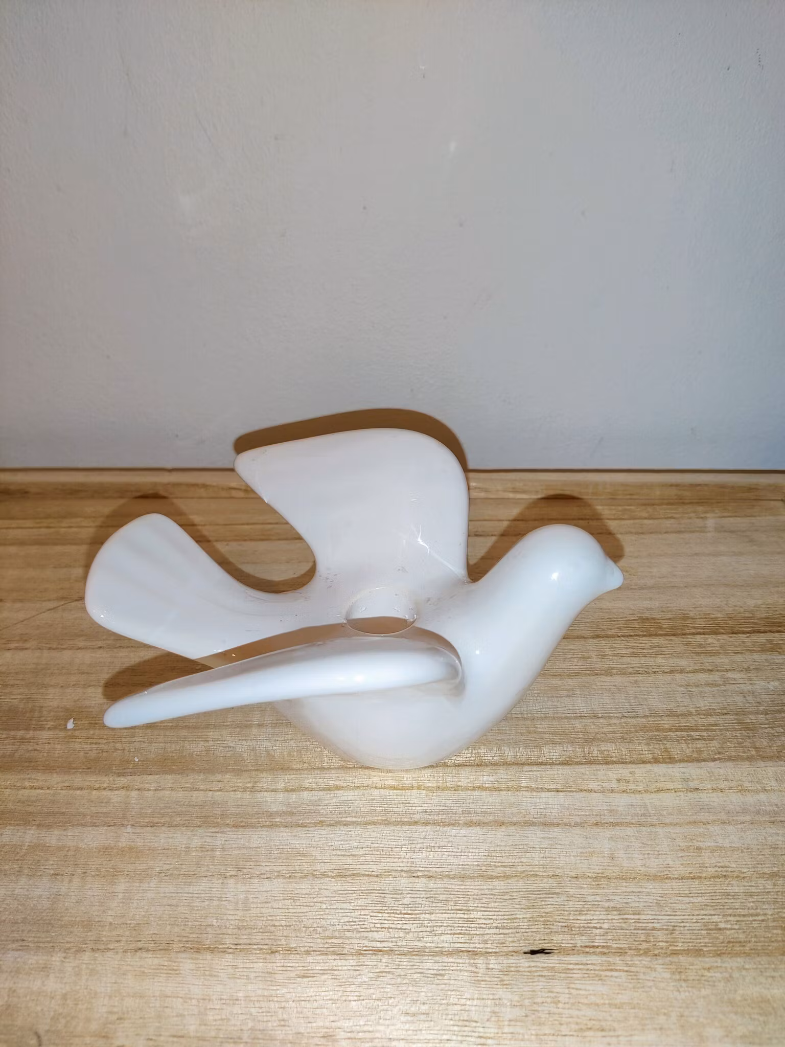 Candelabro con forma de pájaro blanco Guldkroken Hjo - Vintage sueco de mediados de siglo - Edición limitada