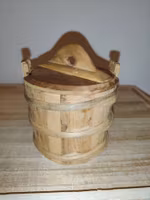 Birch wood jar made by F. Nyman Sweden, in 1960s