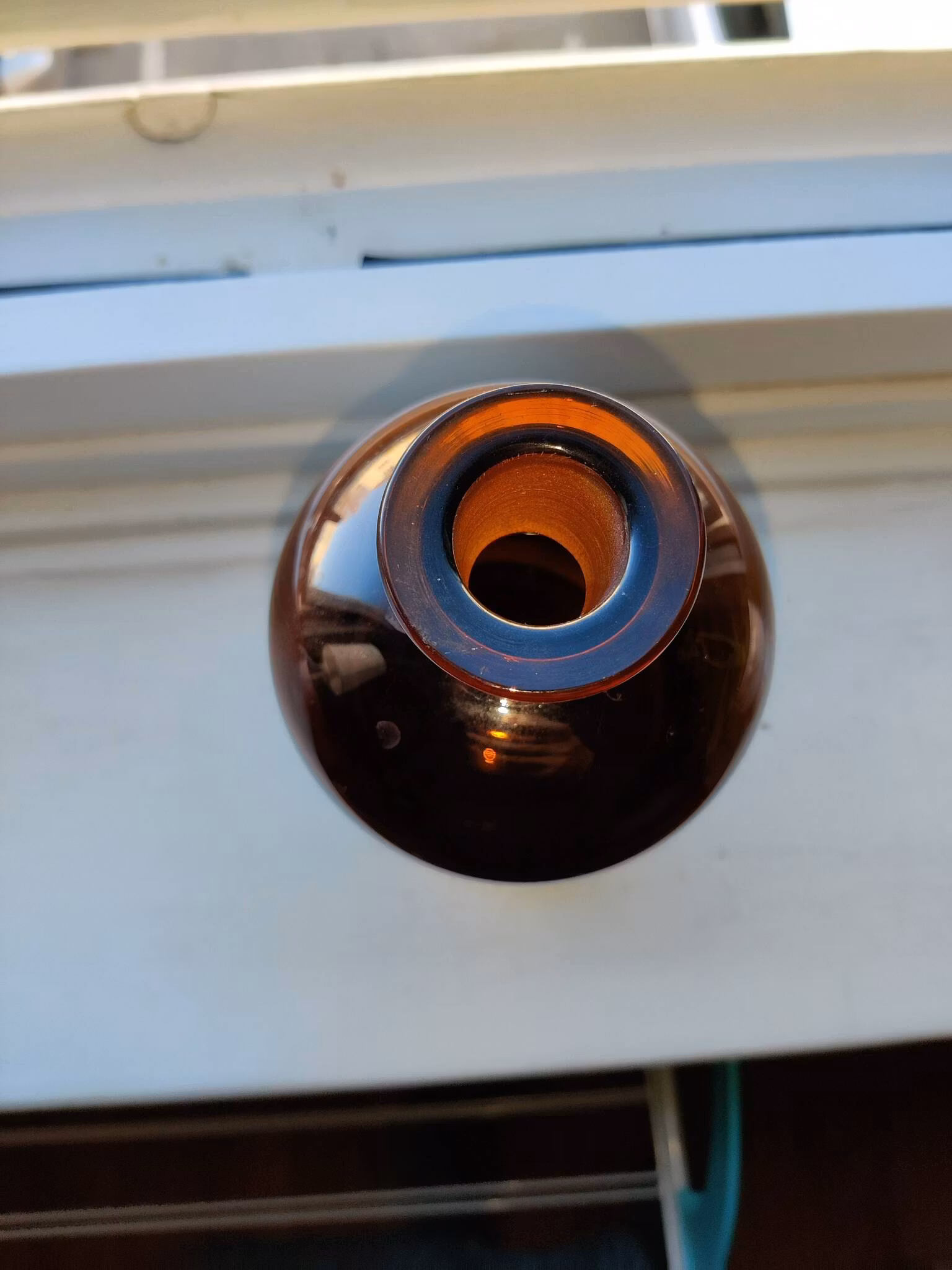 Skandynawska Butelka Apteczna - brązowa - szklana - zabytkowa - oryginalna