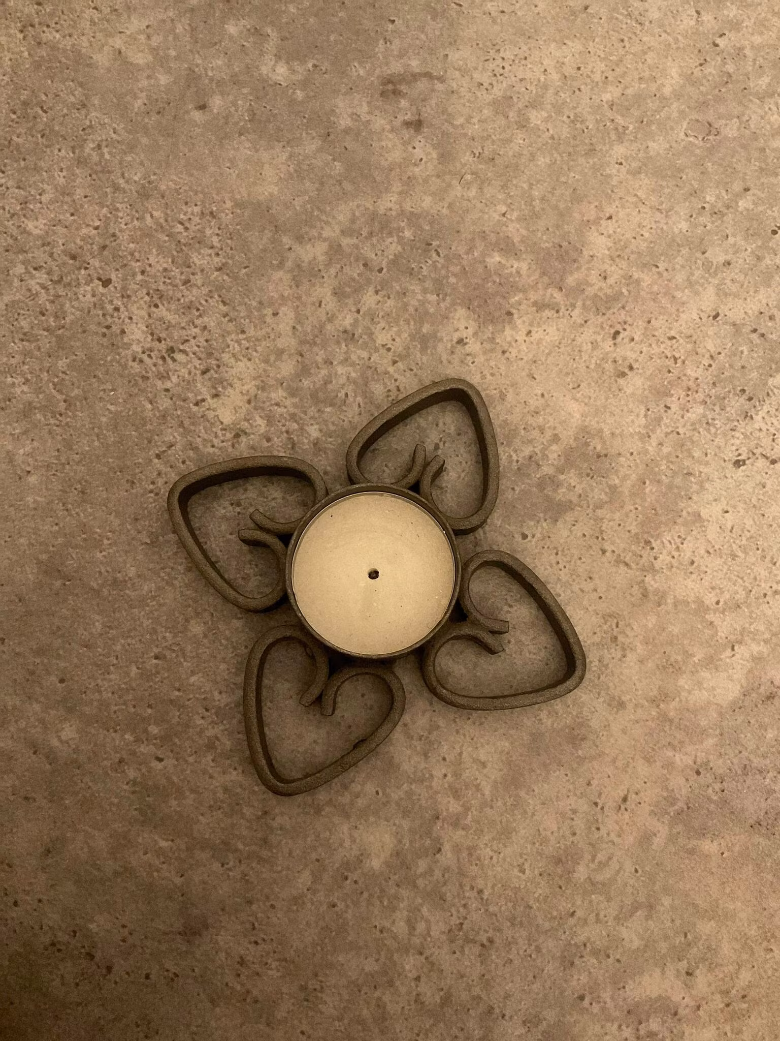 Portacandele forgiato realizzato in Svezia negli anni '70