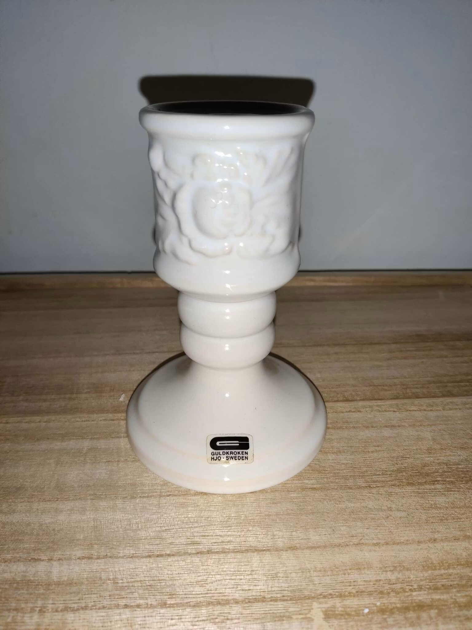 Guldkroken Hjo Limited Edition Candle holder Flowers Porcelain White