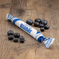 Franssons Polkagrisar Candy Cane, Blueberry - 50 grams