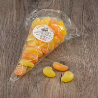 Franssons Polkagrisar Old-fashioned orange/lemon wedges - 140g