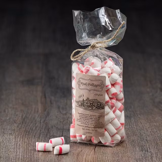 Franssons Polkagrisar Polka Caramels all'antica - 450 grammi