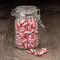 Franssons Polkagrisar, Real Candy Cane, Glass Jar