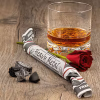 Franssons Polkagrisar Candy Cane, "Heavy Metal" - 50 grams