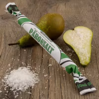 Franssons Polkagrisar Candy Cane, Pear Salt - 50 grams