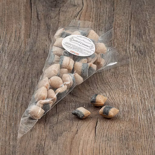 Franssons Bastón De Caramelo Polkagrisar, Caramelos De Caramelo Salados - 140 gramos