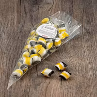 Franssons Polkagrisar Candy Cane, Salted Licorice - 140 grams