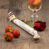 Franssons Polkagrisar Candy Cane, Champagne/Strawberry - 50 grams