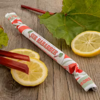 Polkagrisar Candy Cane, Sour Rhubarb - 50 grams