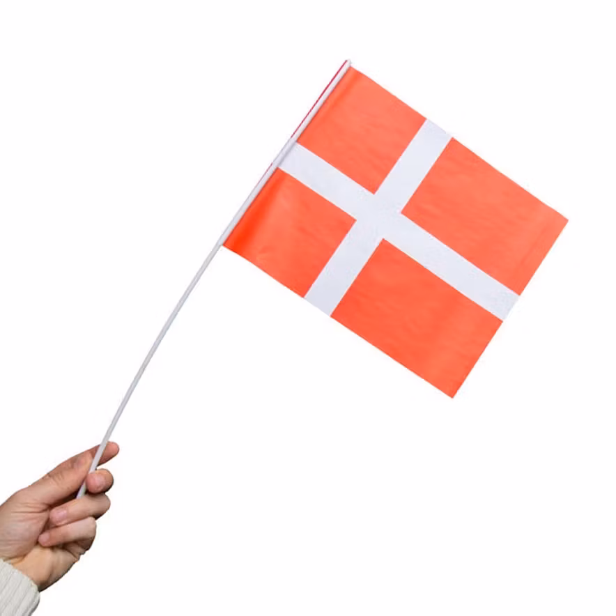 Papieren vlag, Denemarken - 27x20 cm