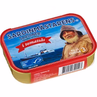 Sardinmästarens Sardines, Delicately Smoked In Tomato Sauce - 100 grams