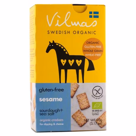 Fjällbergets Vilmas Bio-Sauerteigcracker, Sesam – 90 Gramm