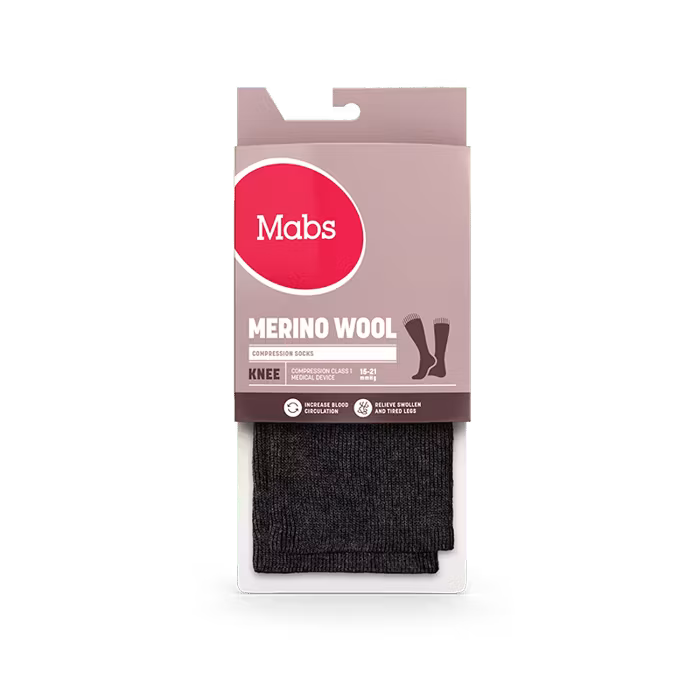 Calcetines hasta la rodilla de lana merino Mabs