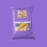 Redhead Potato Chips, Green & Garlic - 150 grams