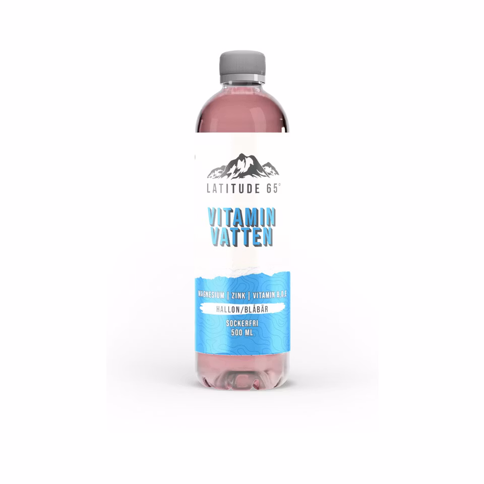 Latitude 65 Vitamin Water, Raspberry/Blueberry - 500 ml
