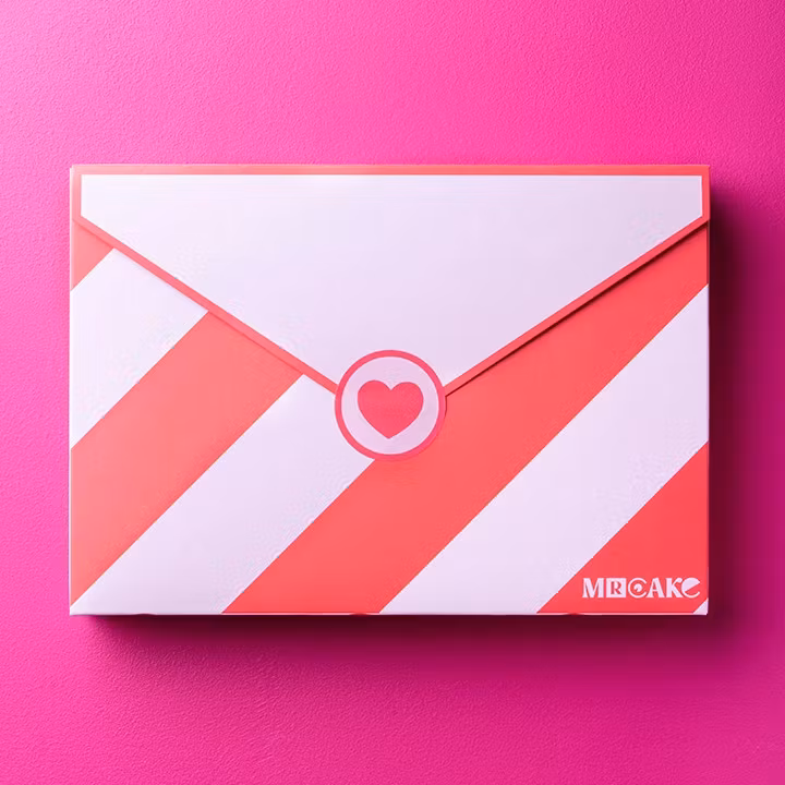 Caja de praliné con carta de amor de Mr Cake - 70 gramos