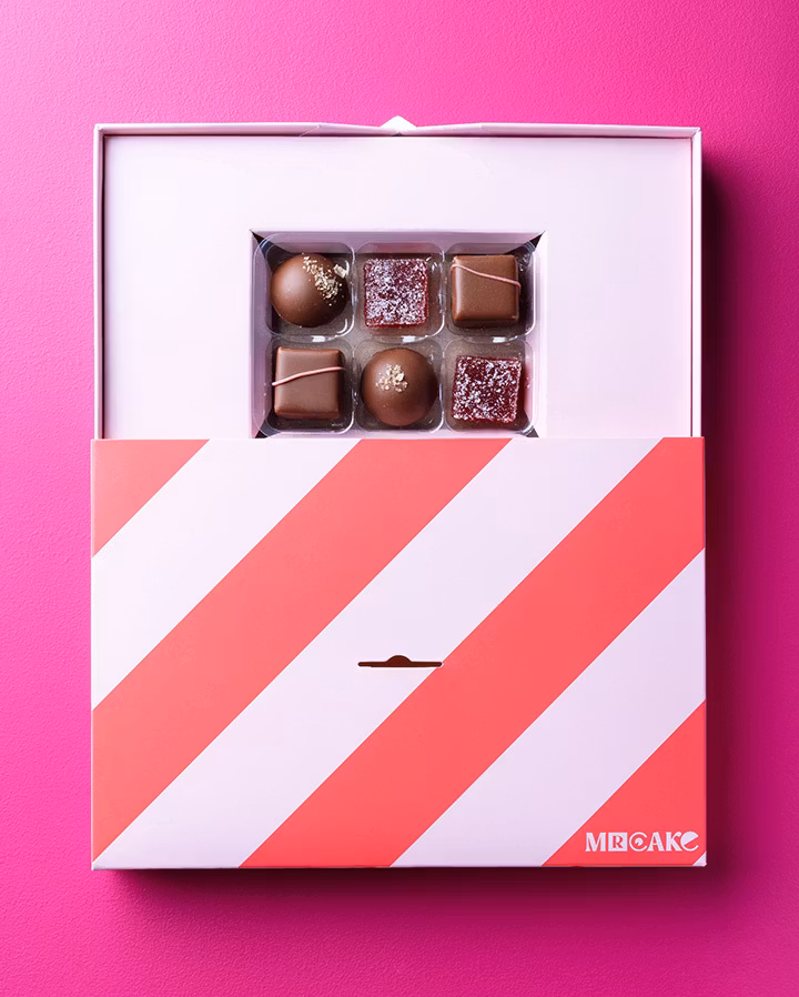 Caja de praliné con carta de amor de Mr Cake - 70 gramos