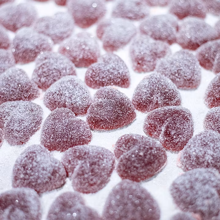 Mr Cake Gummy Hearts, Raspberry - 95 grams